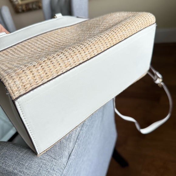 Chic & Versatile! Nanette Lepore Erika Satchel in White & Tan  Everyday Elegance - Picture 4 of 5